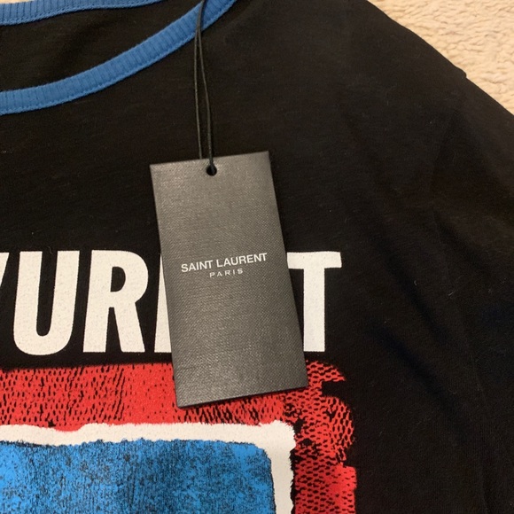 SOLD YSL to the moon and back ringer tee - Picture 4 of 8